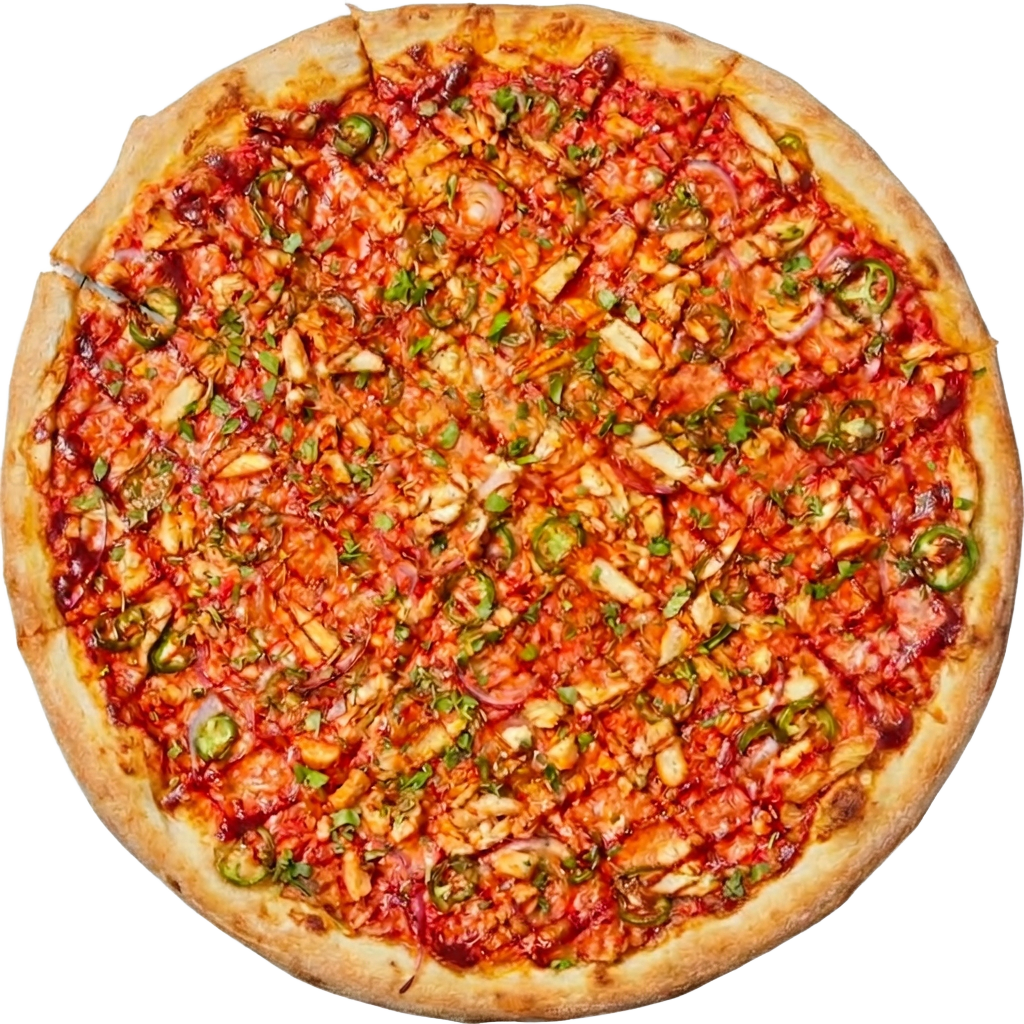 California BBQ chicken pizza